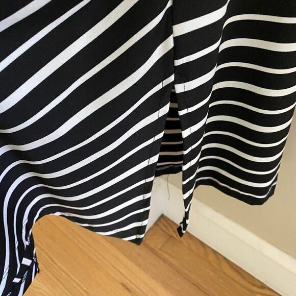 Rue 21 Striped Dress Black White Empire Waist Sleeveless Made in USA SZ SP - Picture 8 of 11